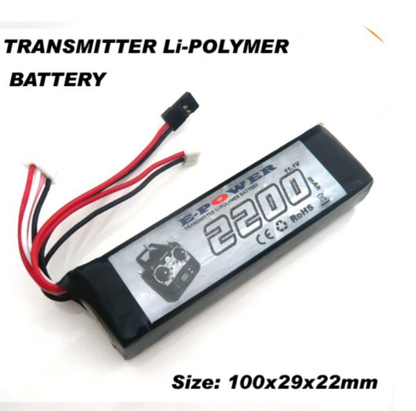 11.1V 2200 FUTABA 9CH, JR,similar. Transmitter Lipo Battery