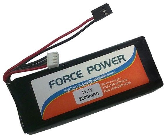 11.1V 2200mAh FUTABA E SIMILAR 6CH Transmitter Lipo Battery